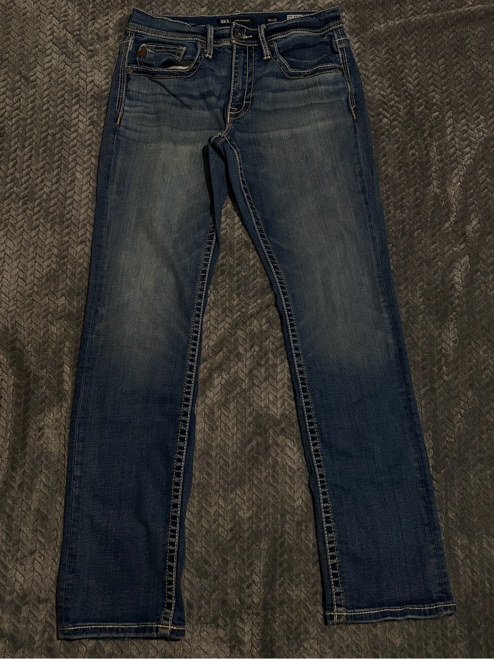 BKE Men's Skinny Jeans in Dark Blue Wash